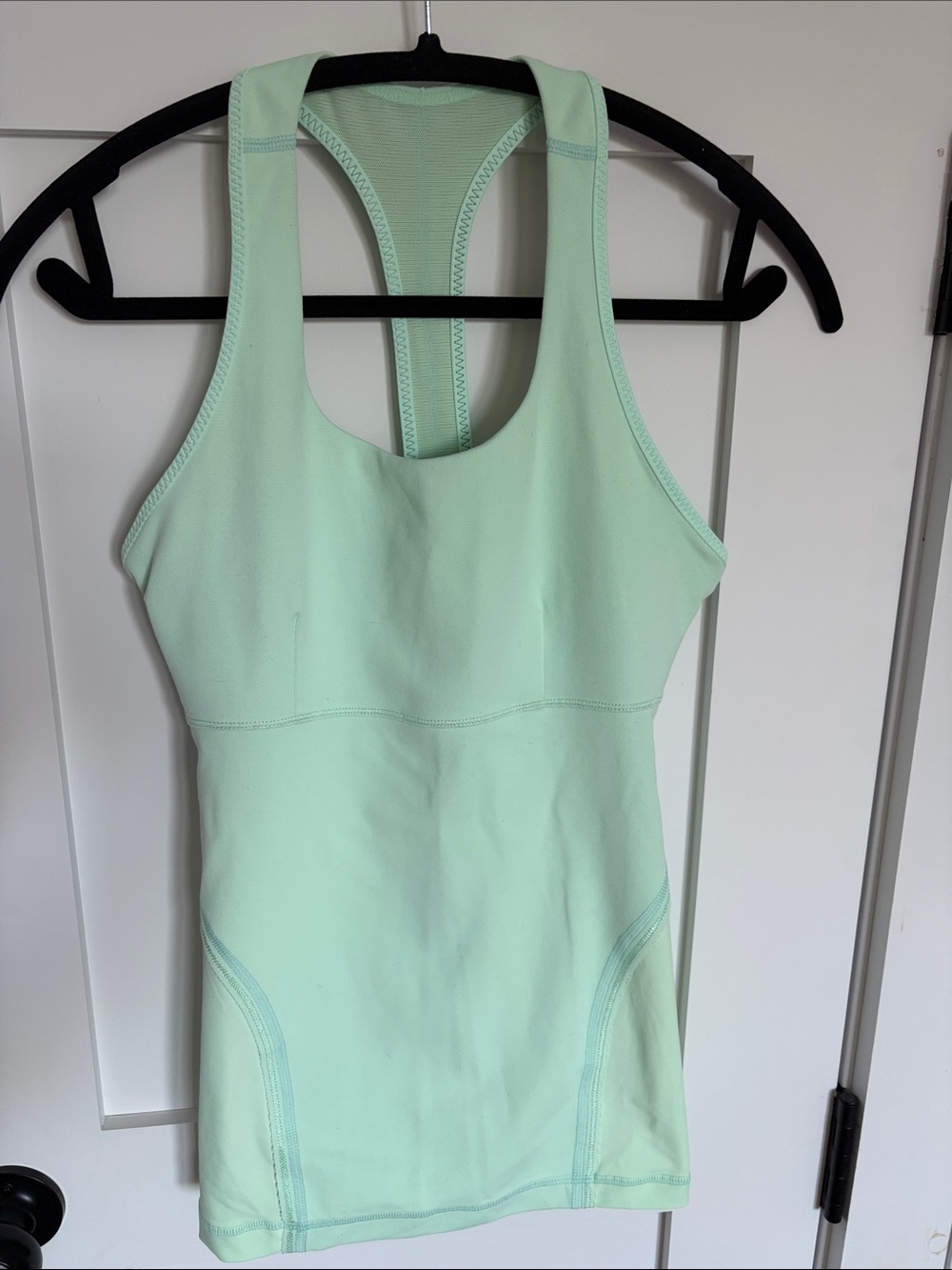 lululemon athletica Mint Green Racerback Tank Top with Built In Bra